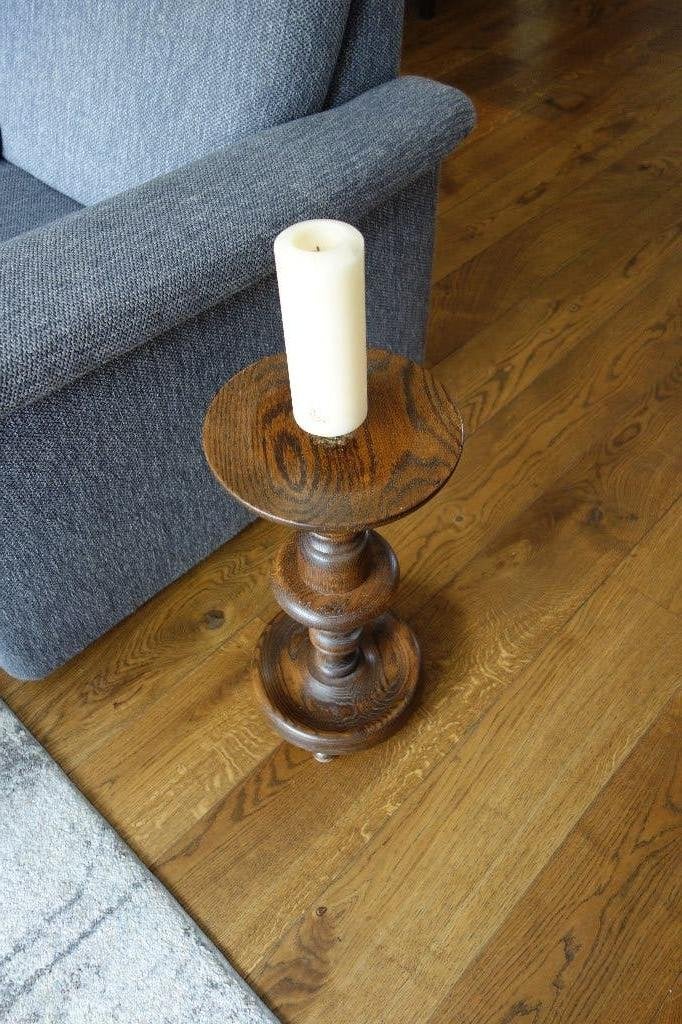 Houten eiken kaarsenstandaard, Ophalen of Verzenden, Nieuw, Hout, Kandelaar