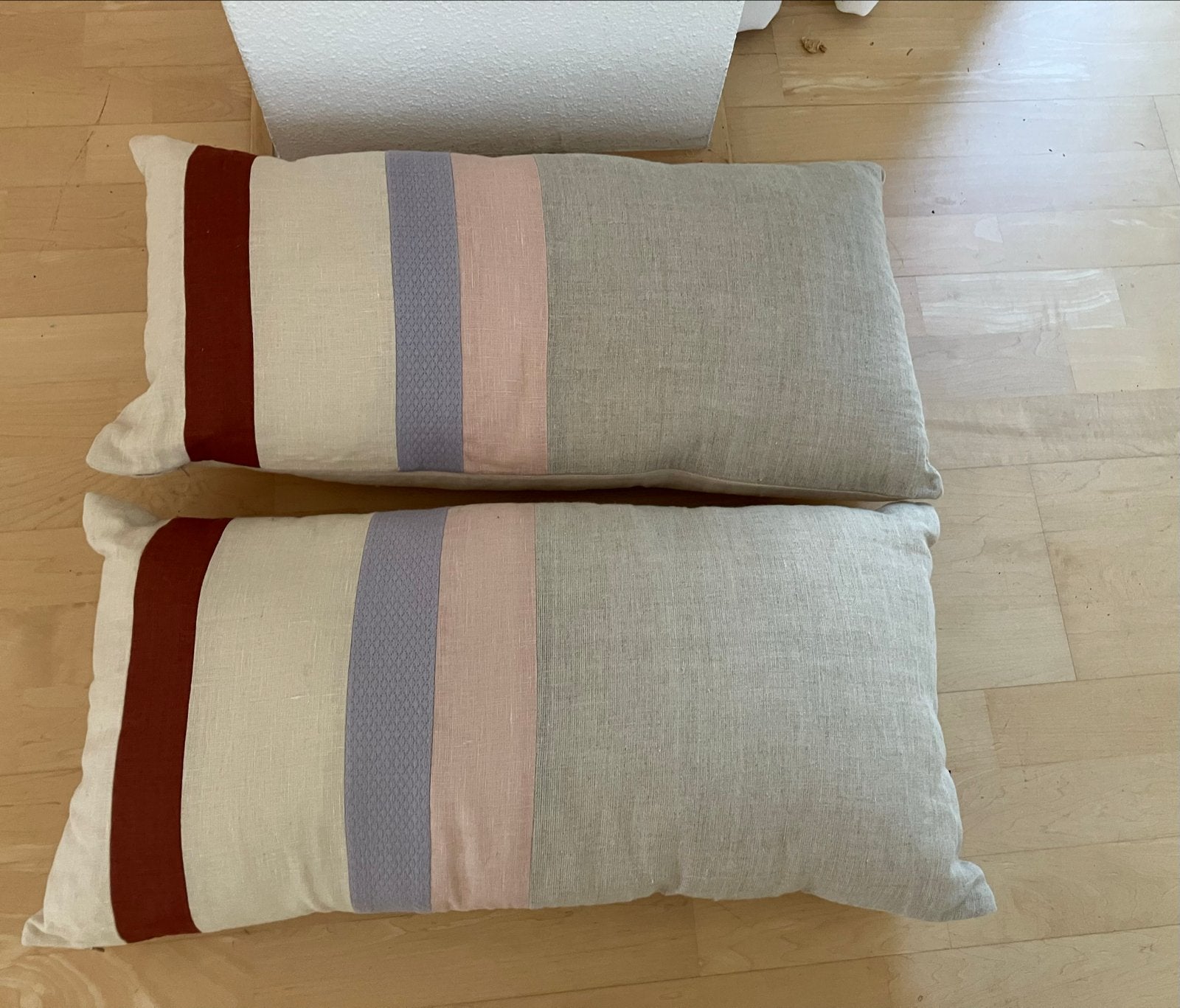 2x grote HK Living Sierkussens Linnenmix, Huis en Inrichting, Woonaccessoires | Kussens, Overige merken, Meerkleurig, Ophalen of Verzenden