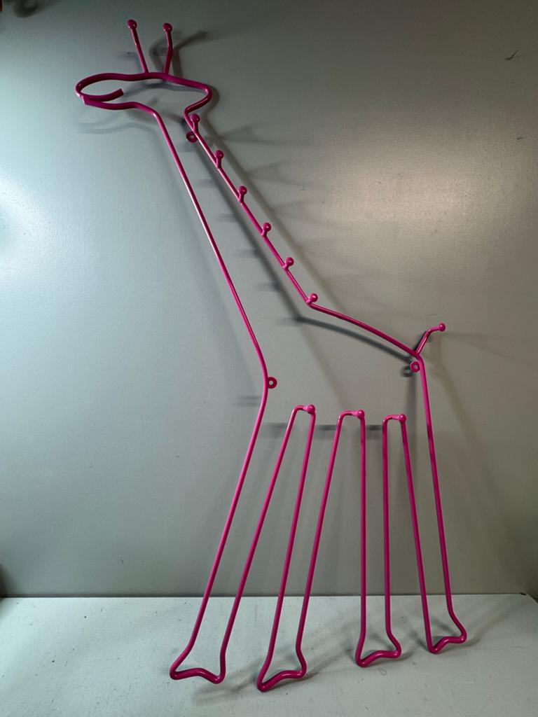 Vintage ikea Roze Giraffe Kapstok - Uniek en Speels Design, 100 tot 150 cm, ?, Zo goed als nieuw, Metaal