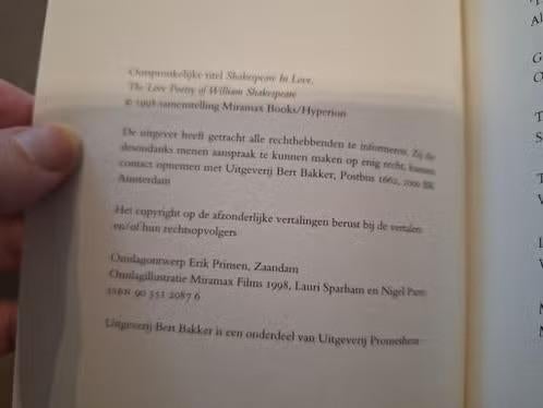 William Shakespeare - Shakespeare in love h, Ophalen of Verzenden, Zo goed als nieuw, Eén auteur, William Shakespeare