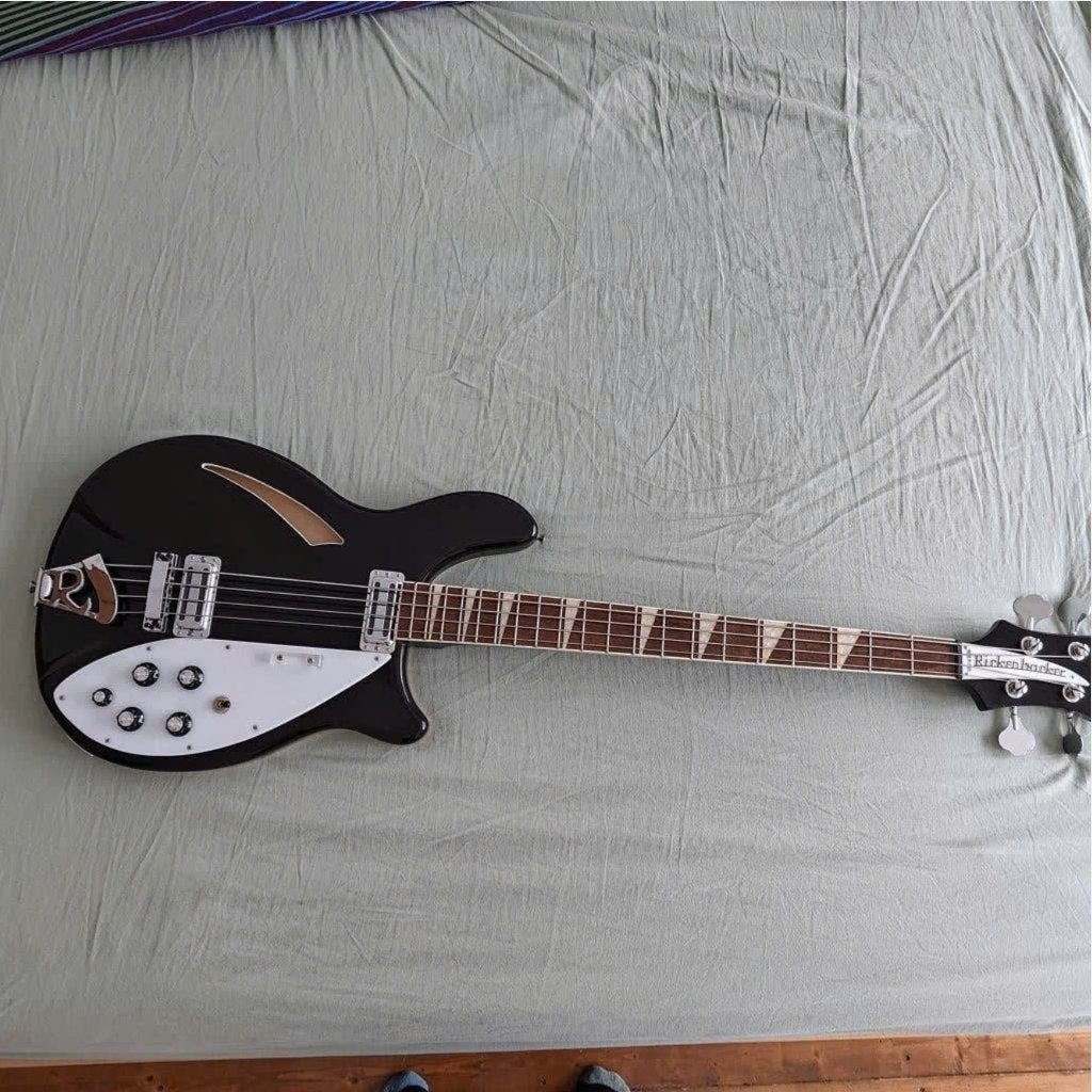 Rickenbacker 4005 stijl basgitaar – met premium upgrades, Ophalen of Verzenden, Gebruikt, Elektrisch