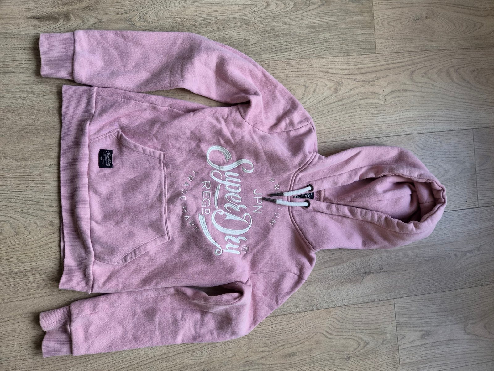 Superdry hoodie roze kleine maat 36 (S), Superdry, Ophalen of Verzenden, Zo goed als nieuw, Roze