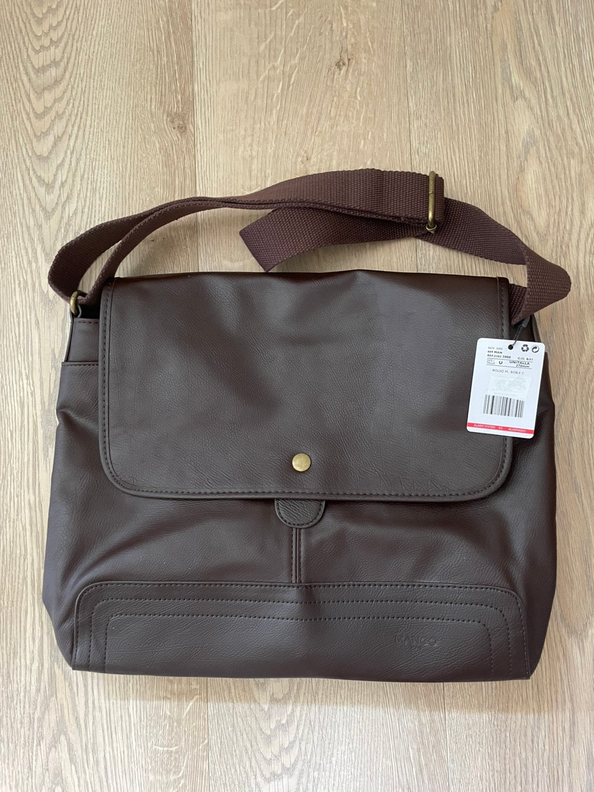 Schoudertas Mango herentas nieuw te koop, Ophalen of Verzenden, Nieuw, Bruin, Overige merken