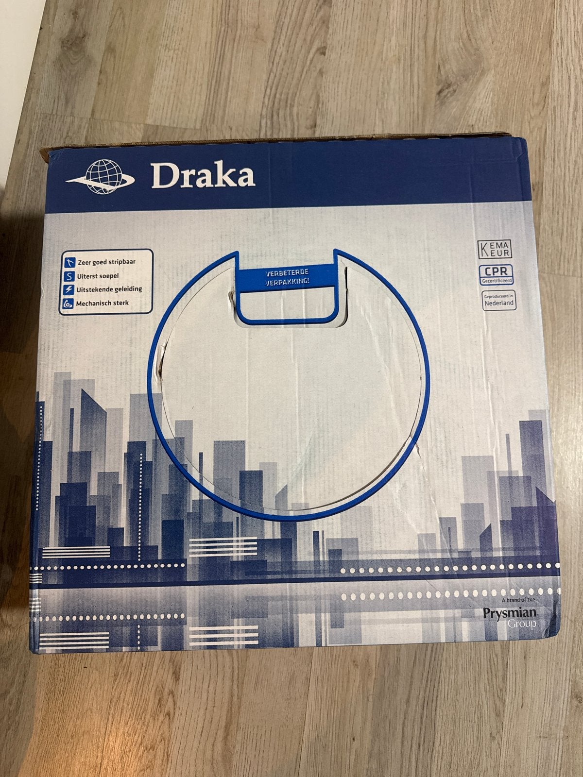 Draka VULT Dca 3G 2,5 mm² grijze kabel - 100 meter, Ophalen, Nieuw, Draka, Kabel of Snoer