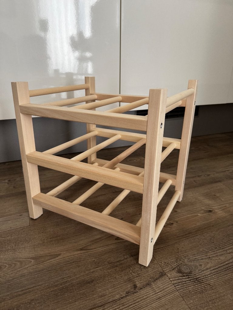 IKEA HUTTEN 9-bottle wine rack, 5 tot 15 flessen, Ophalen of Verzenden, Zo goed als nieuw, 5 – 50