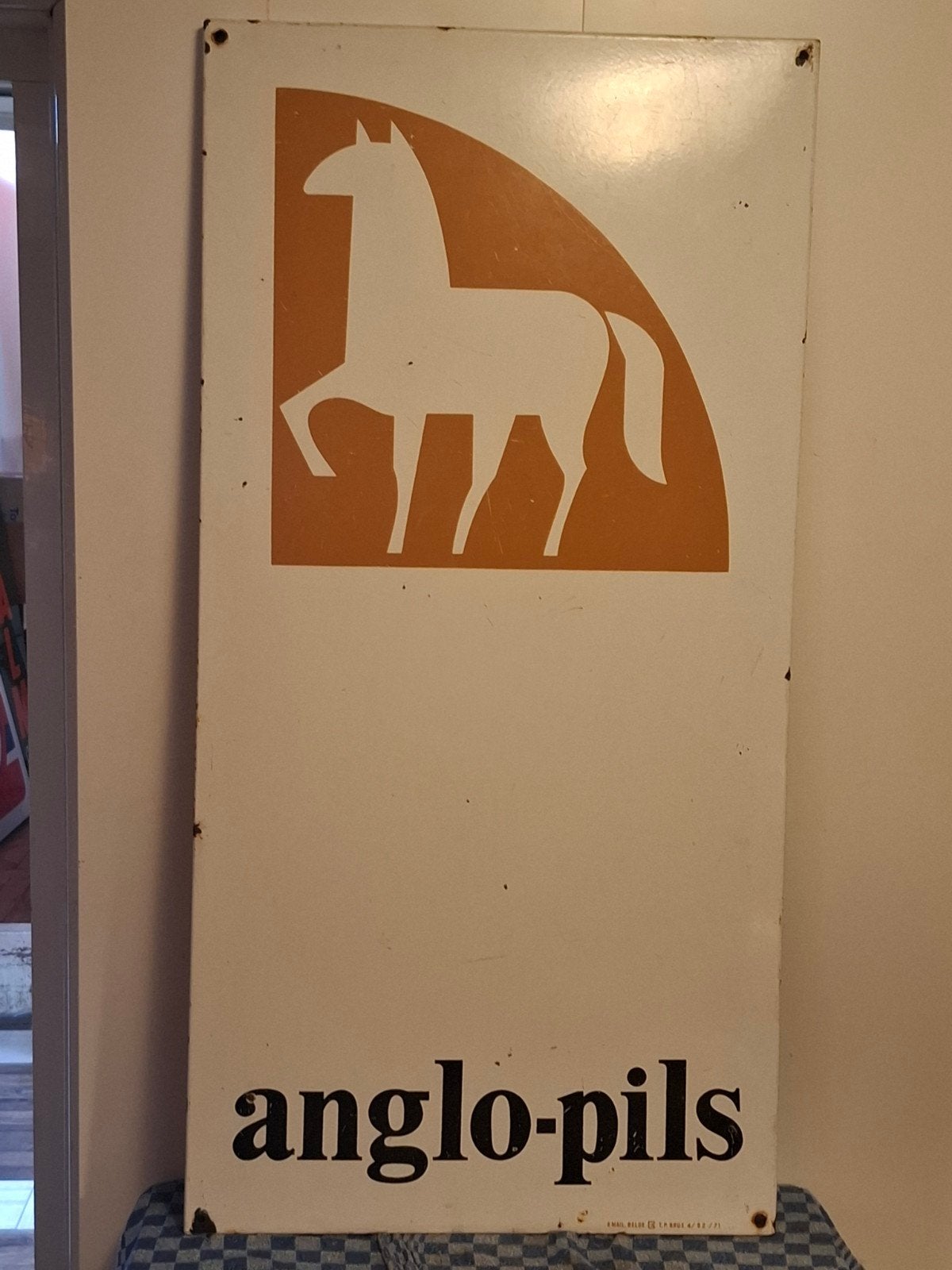 emaille bord, Ophalen of Verzenden