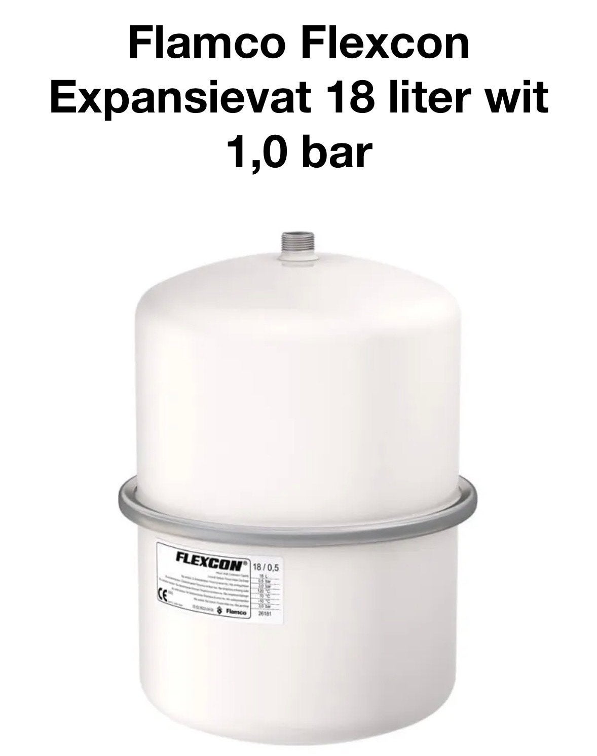 Flamco Flexcon Expansievat 18 liter wit 1,0 bar, Ophalen of Verzenden, Nieuw, Overige typen
