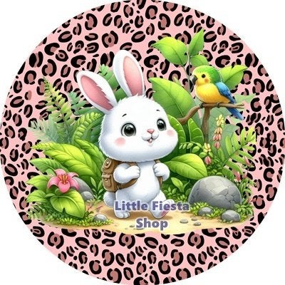 lf1271 luxe icing konijn 20cm eetbare taart plaat print, Ophalen of Verzenden, Nieuw, Taarten, Versiering