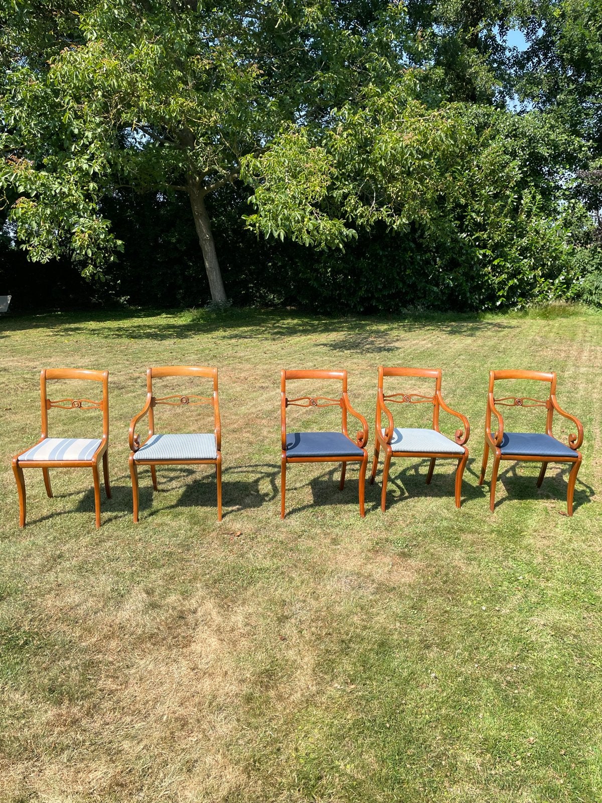 Set van 5 antieke stoelen met armleuningen, Antiek en Kunst, Ophalen