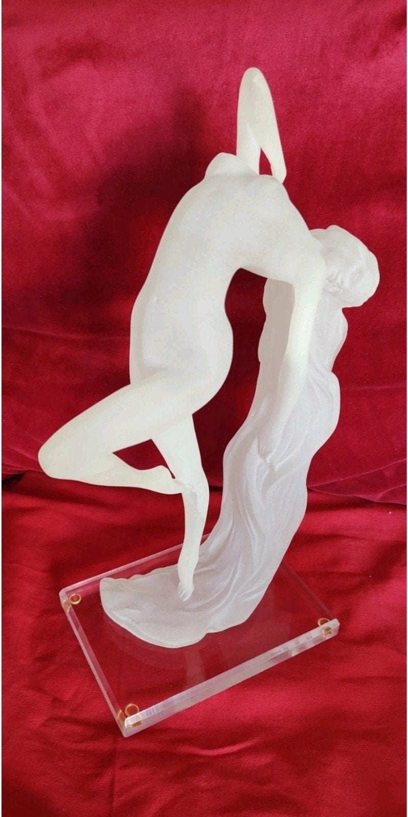 Art Deco Stijl Beeld van W. Anina - Frosted Hars, Ophalen of Verzenden