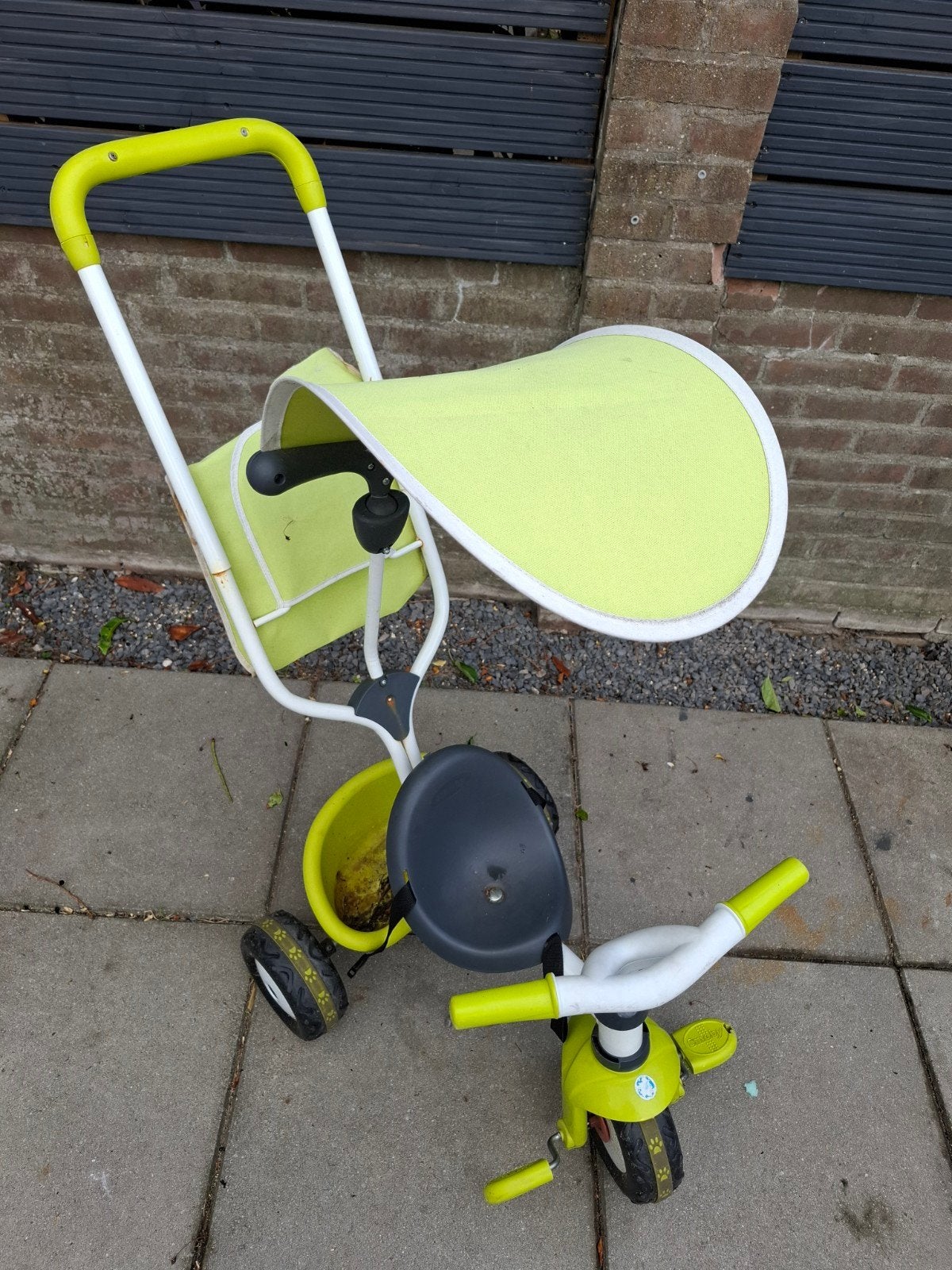 Smoby driewieler fiets met duwstand, Ophalen, Gebruikt