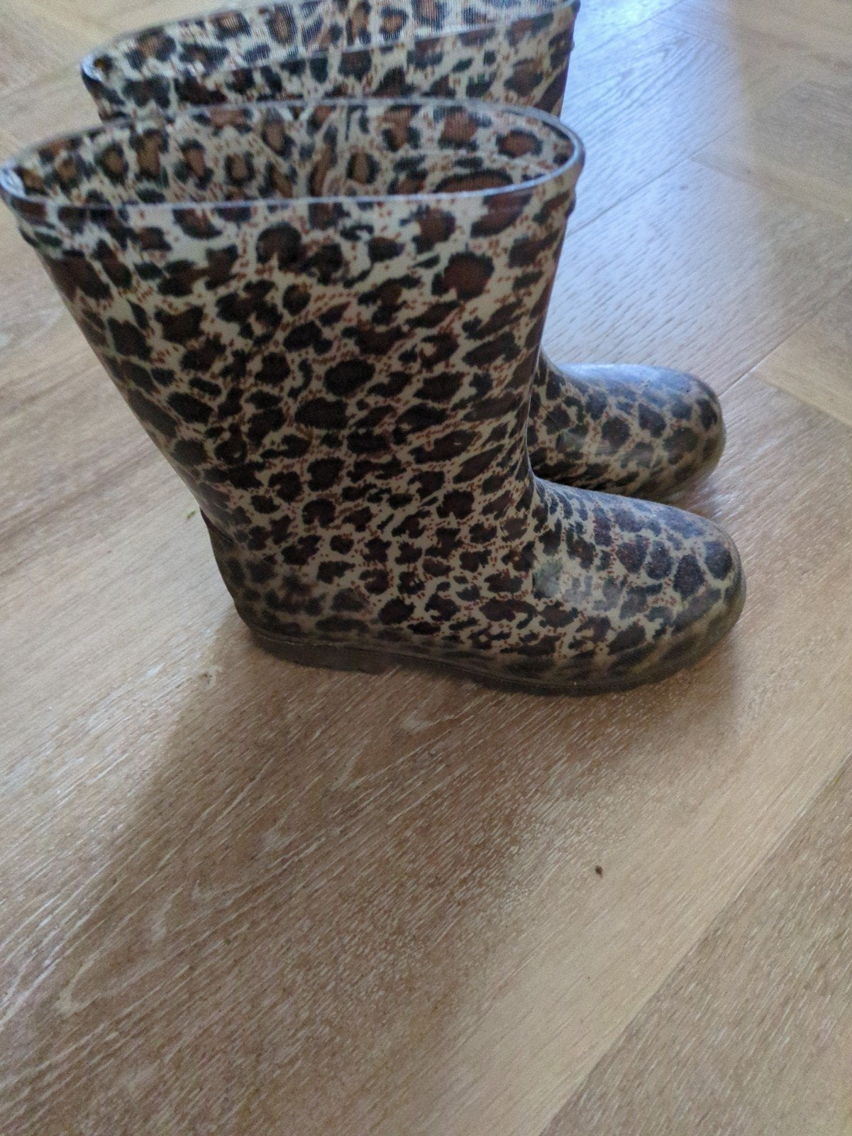 Leopard print regenlaarzen maat 33, Ophalen of Verzenden, Gebruikt, Onbekend, Meisje