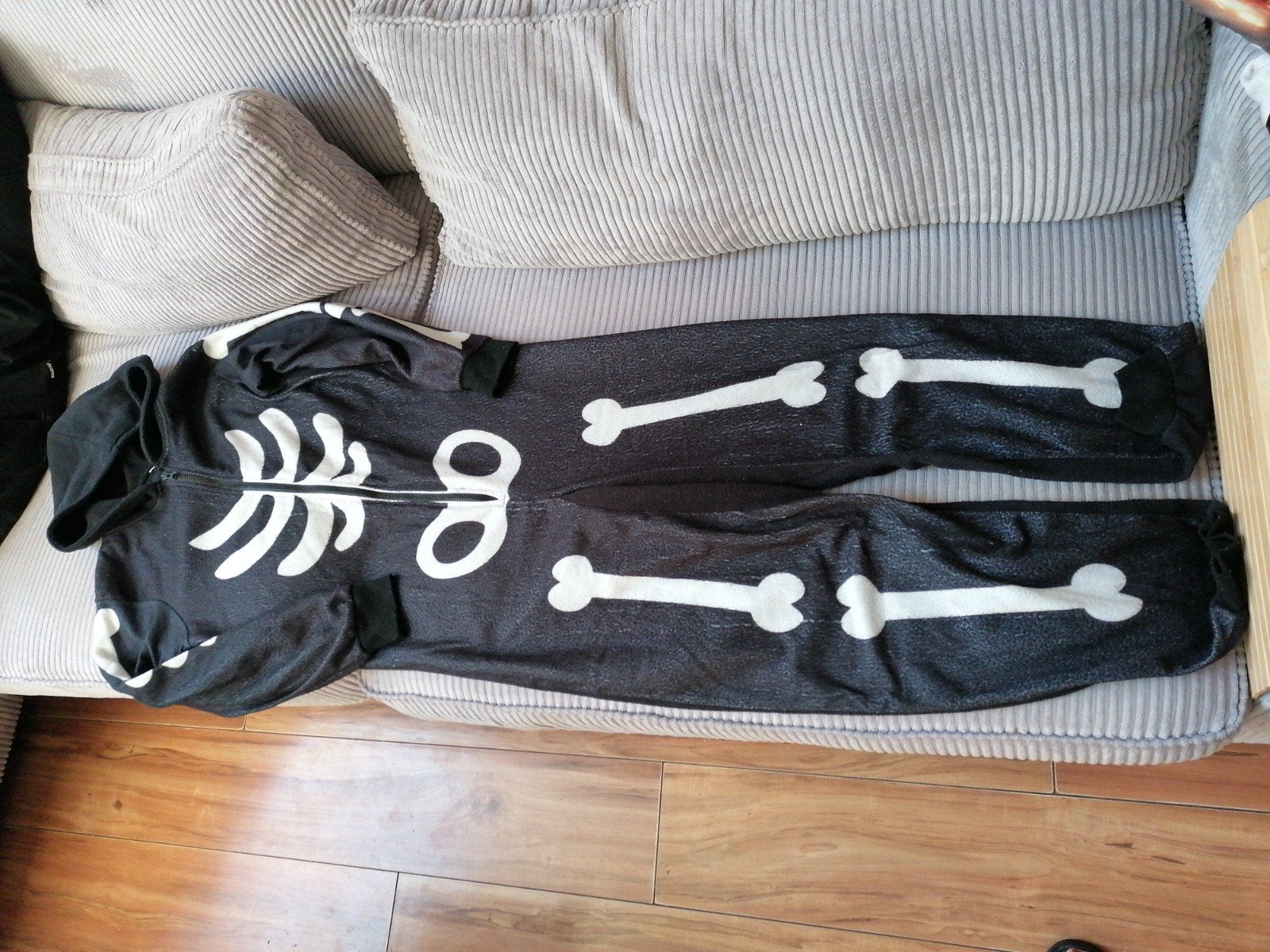 Vette Skelet botten onesie maat 158/164, Nacht- of Onderkleding, Gebruikt, Jongen of Meisje, Ophalen of Verzenden