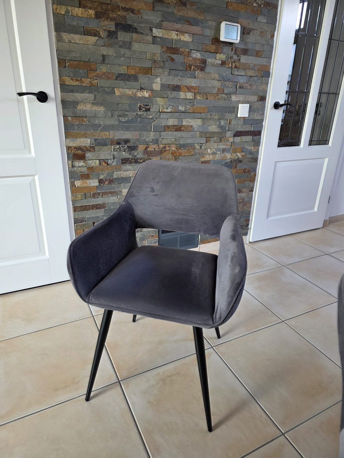 Eettafel stoelen, Ophalen, Gebruikt, Grijs, Vijf, Zes of meer stoelen