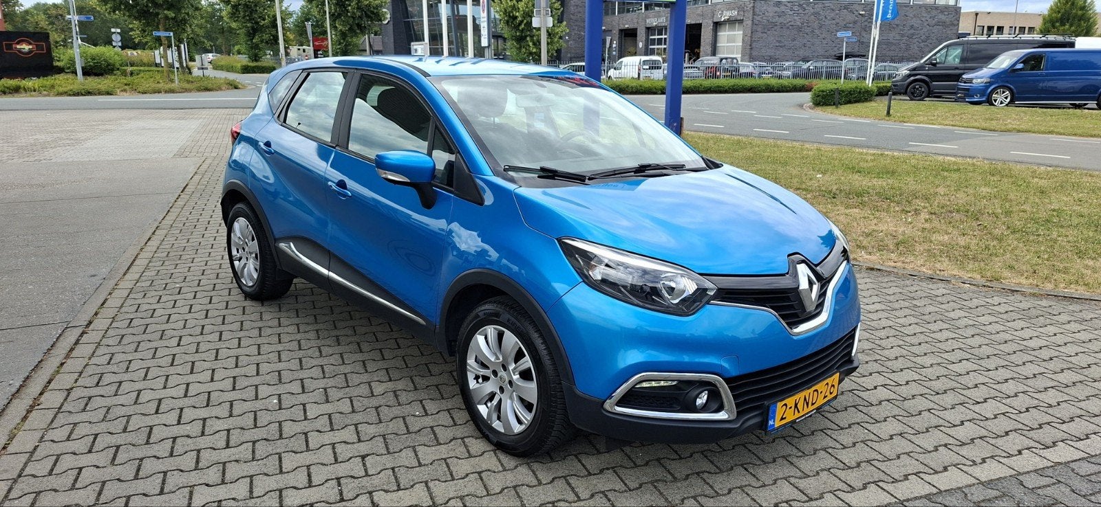 Renault Captur 0.9 TCE 90 2013 Blauw, Auto's, Renault, Voorwielaandrijving, 898 cc, Stof, Blauw