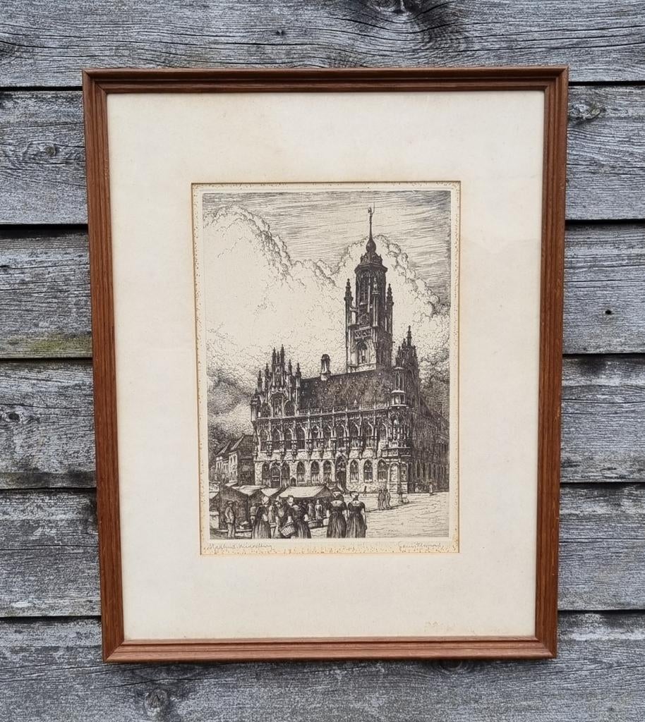 Ets, Antiek en Kunst, Kunst | Etsen en Gravures, Ophalen of Verzenden