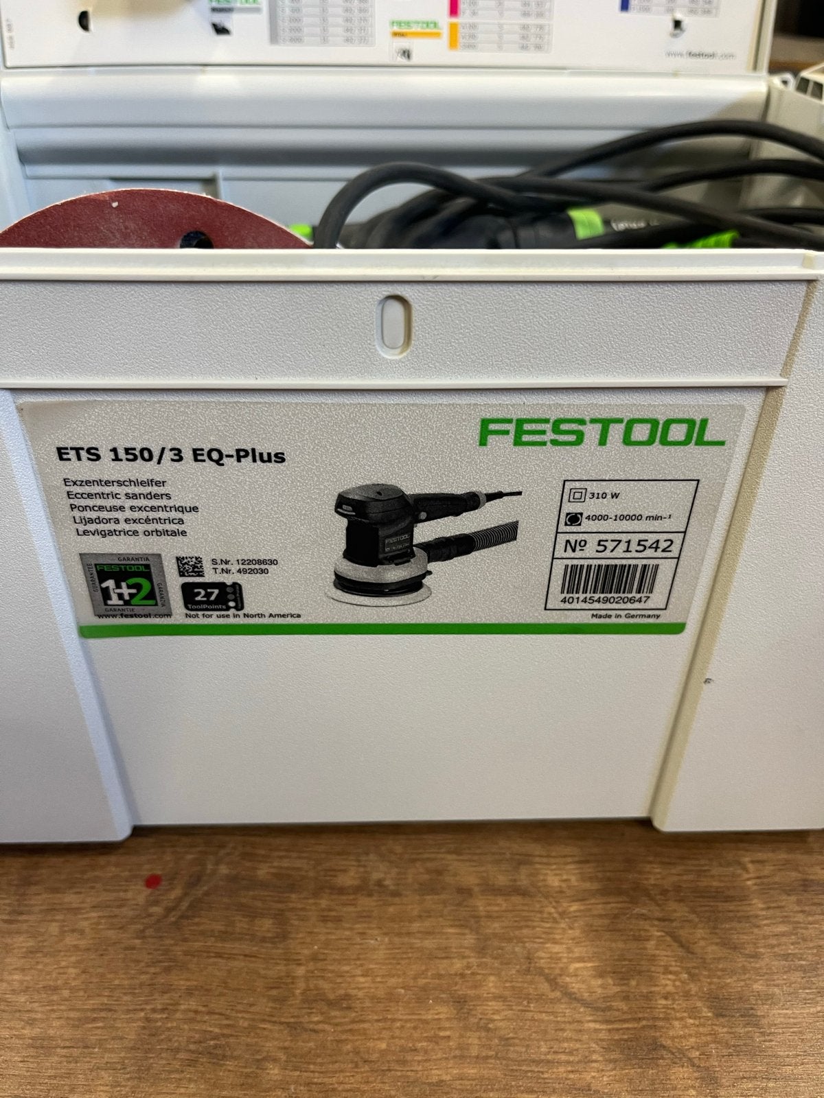 Festool ETS 150/3 EQ-Plus Excentrische Schuurmachine, Ophalen of Verzenden, Gebruikt, Minder dan 600 watt, Excentrische schuurmachine