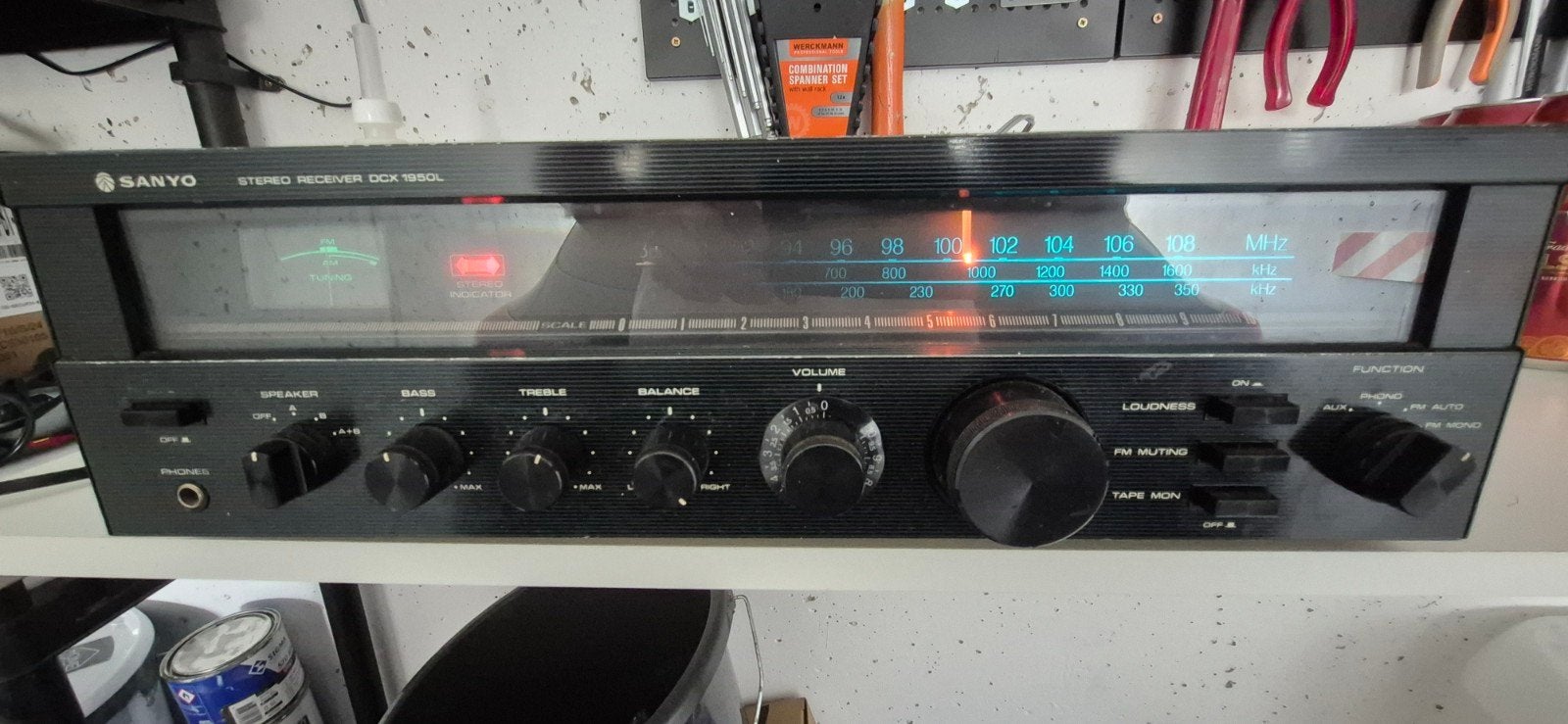 Sanyo Stereo Receiver DCX 1950L - Vintage Audio, Gebruikt, Ophalen, Overige merken, Minder dan 60 watt