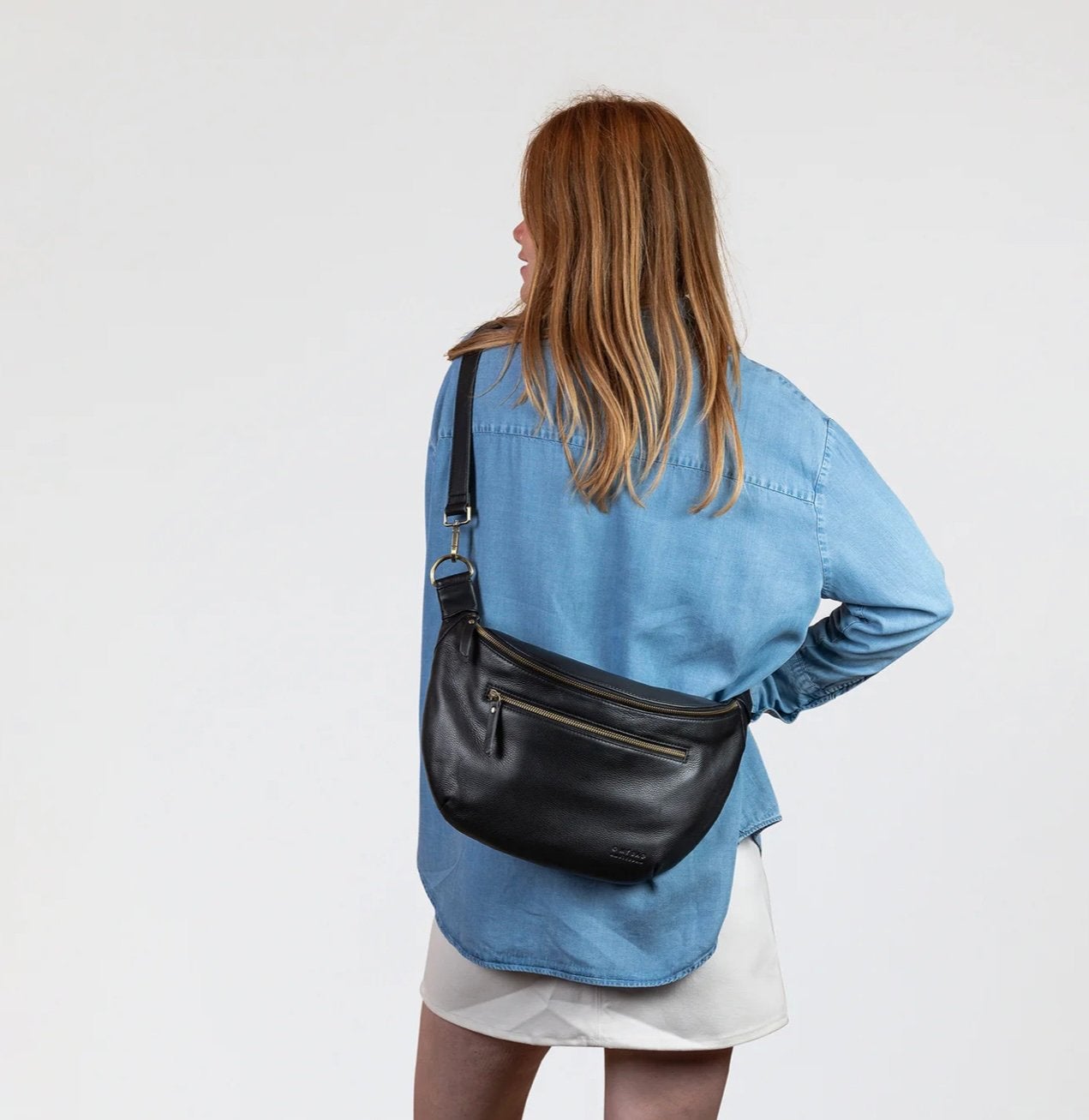 O My Bag Amsterdam Drew Bum Bag Maxi / Zwart / ZGAN!, Ophalen of Verzenden, Zo goed als nieuw, Zwart