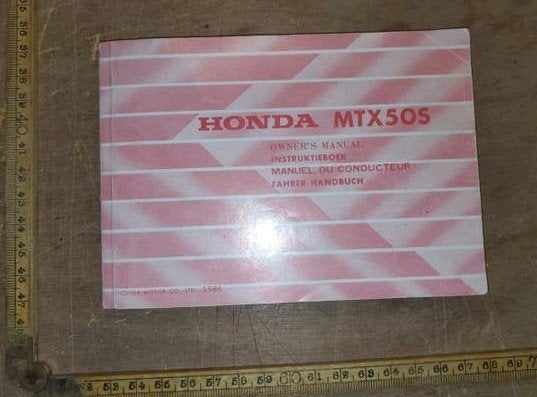Instruktieboek Honda Mtx50S 1986, Fietsen en Brommers, Handleidingen en Instructieboekjes, Ophalen of Verzenden, Gebruikt