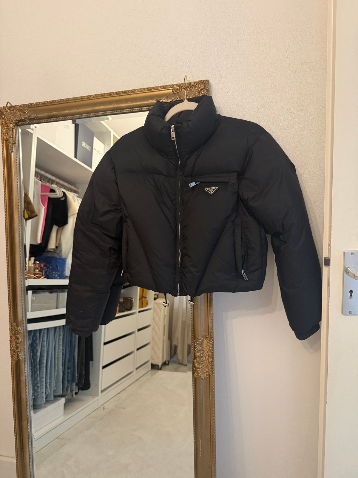 Prada Puffer Jas Zwart Maat 36, Ophalen of Verzenden, Nieuw, Maat 36 (S), Zwart