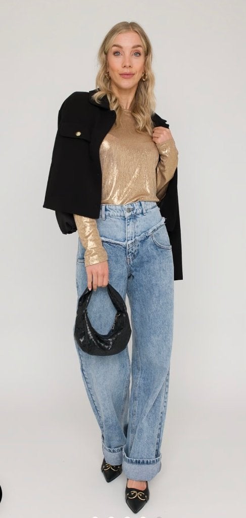 Anna van Toor metallic shirt maat XL nieuw, Overige kleuren, Anna van Toor, Maat 42/44 (L), Nieuw
