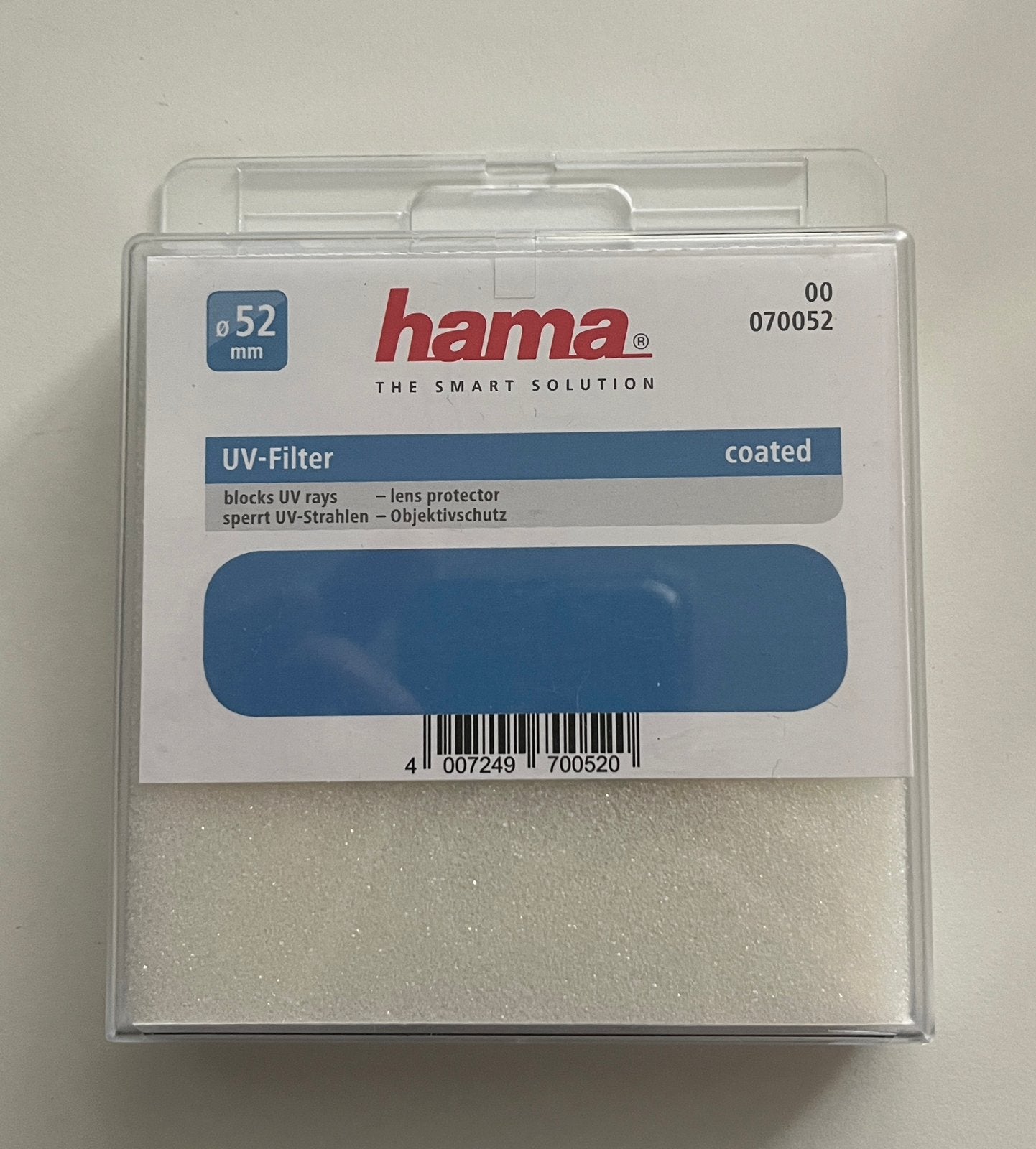 Hama UV Filter 52mm, Ophalen of Verzenden, Hama, 50 tot 60 mm, Nieuw