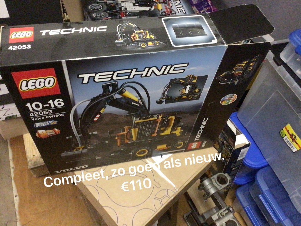 Lego Technic 42053 Volvo EW160E Graafmachine, Ophalen, Inclusief instructies, Lego, Zo goed als nieuw