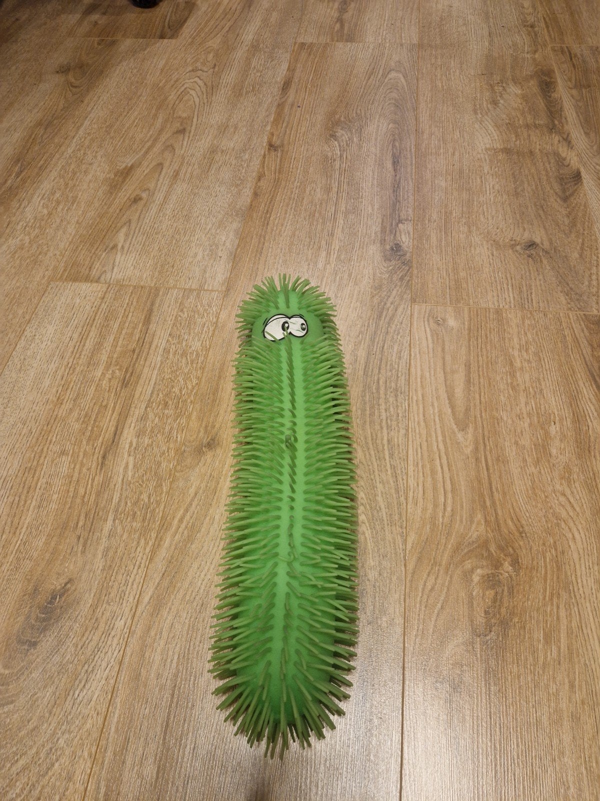 Groene rups knuffel/speelgoed met ogen, Ophalen, Gebruikt, Jongen of Meisje