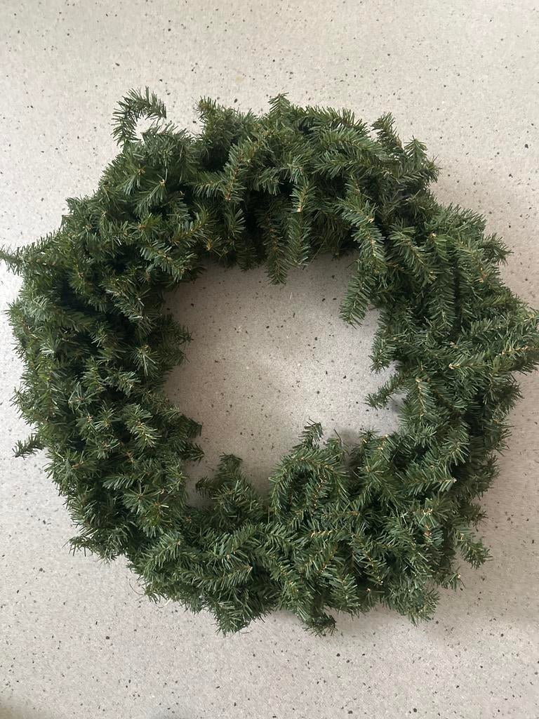 Kerstkrans kunst ruim 60 cm doorsnee, Diversen, Kerst, Ophalen