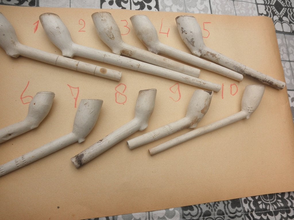 10 pijpenkoppen met steel., Ophalen of Verzenden