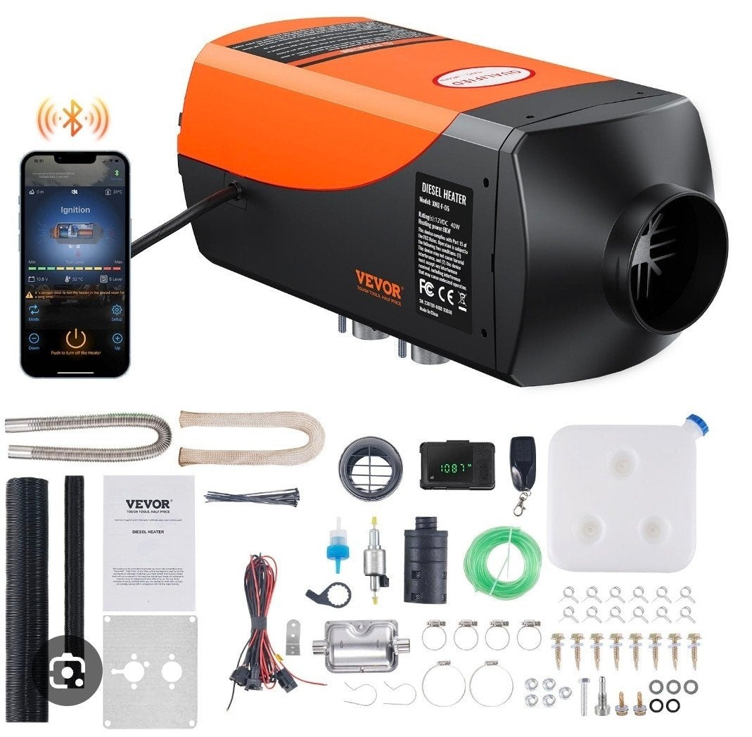 Vevor XMZ-F-D5 Diesel Standkachel - Krachtige Verwarming, Minder dan 30 cm, Minder dan 60 cm, Ophalen of Verzenden, 800 watt of meer