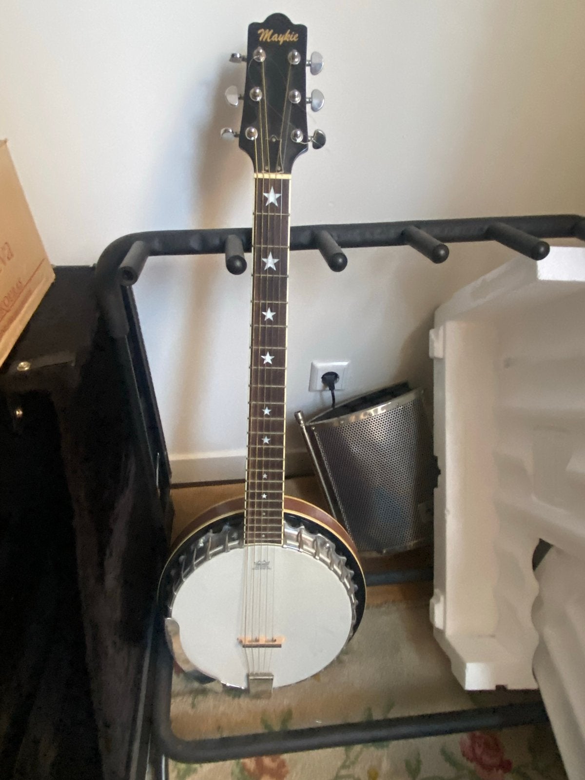 Maykie Gitaarbanjo - Zo goed als nieuw, Muziek en Instrumenten, Snaarinstrumenten | Banjo's, Zo goed als nieuw, Gitaarbanjo, Ophalen of Verzenden
