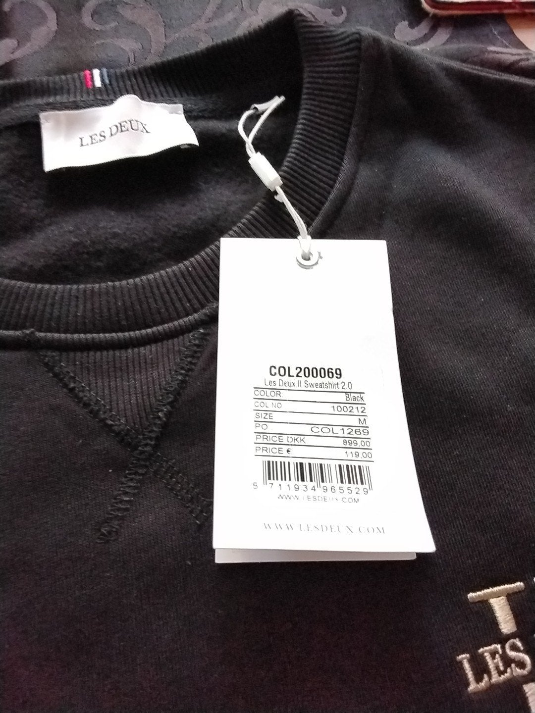 Les Deux, sweatshirt, zwart, nieuw, Verzenden, Nieuw, Zwart