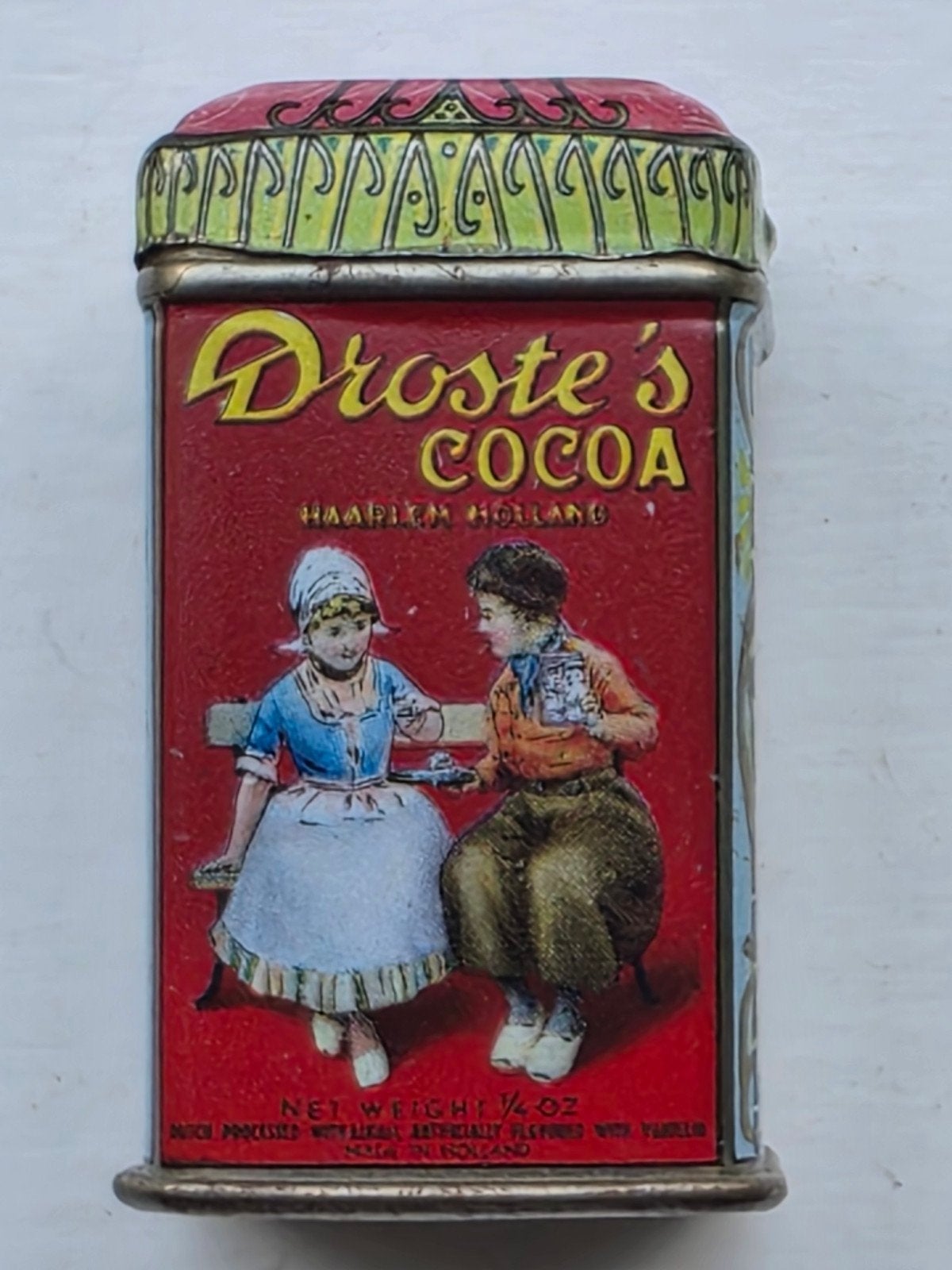 Droste cacao monster blikje Boy and Girl, Verzamelen, Blikken, Ophalen of Verzenden, Gebruikt, Overige, Droste