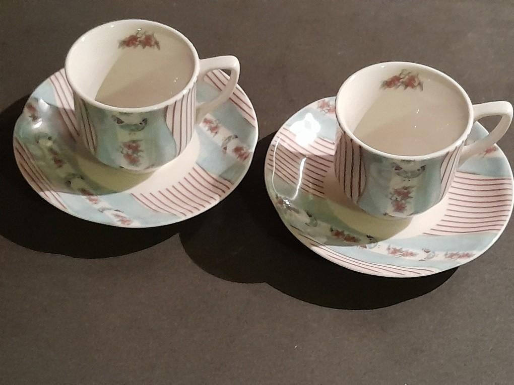 Kop-en-schotels Johnson Bros Farmhouse Chic voor Espresso, Huis en Inrichting, Gebruikt, Ophalen of Verzenden, Overige stijlen