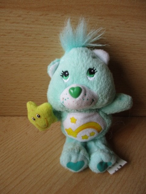Care Bears / Troetelbeertjes Wensbeertje pluche  12cm  MCD, Ophalen of Verzenden, Zo goed als nieuw, Overige typen