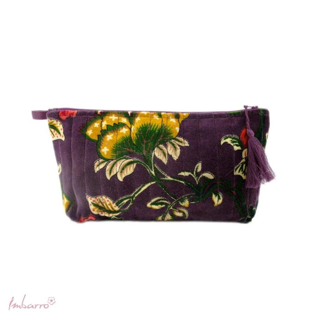 Paarse velours pouch handtas Linde Imbarro leuk als cadeau, -, Nieuw, Ophalen of Verzenden, -