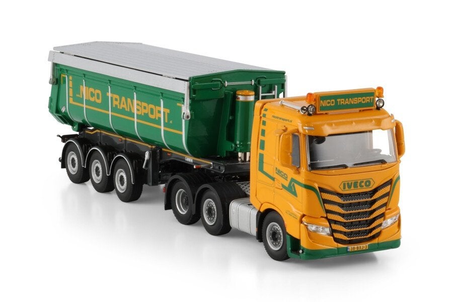WSI IVECO S-WAY AS LOW 6X2  TIPPER TRAILER  NICO TRANSPORT, Ophalen of Verzenden, Nieuw, Bus of Vrachtwagen, Wsi