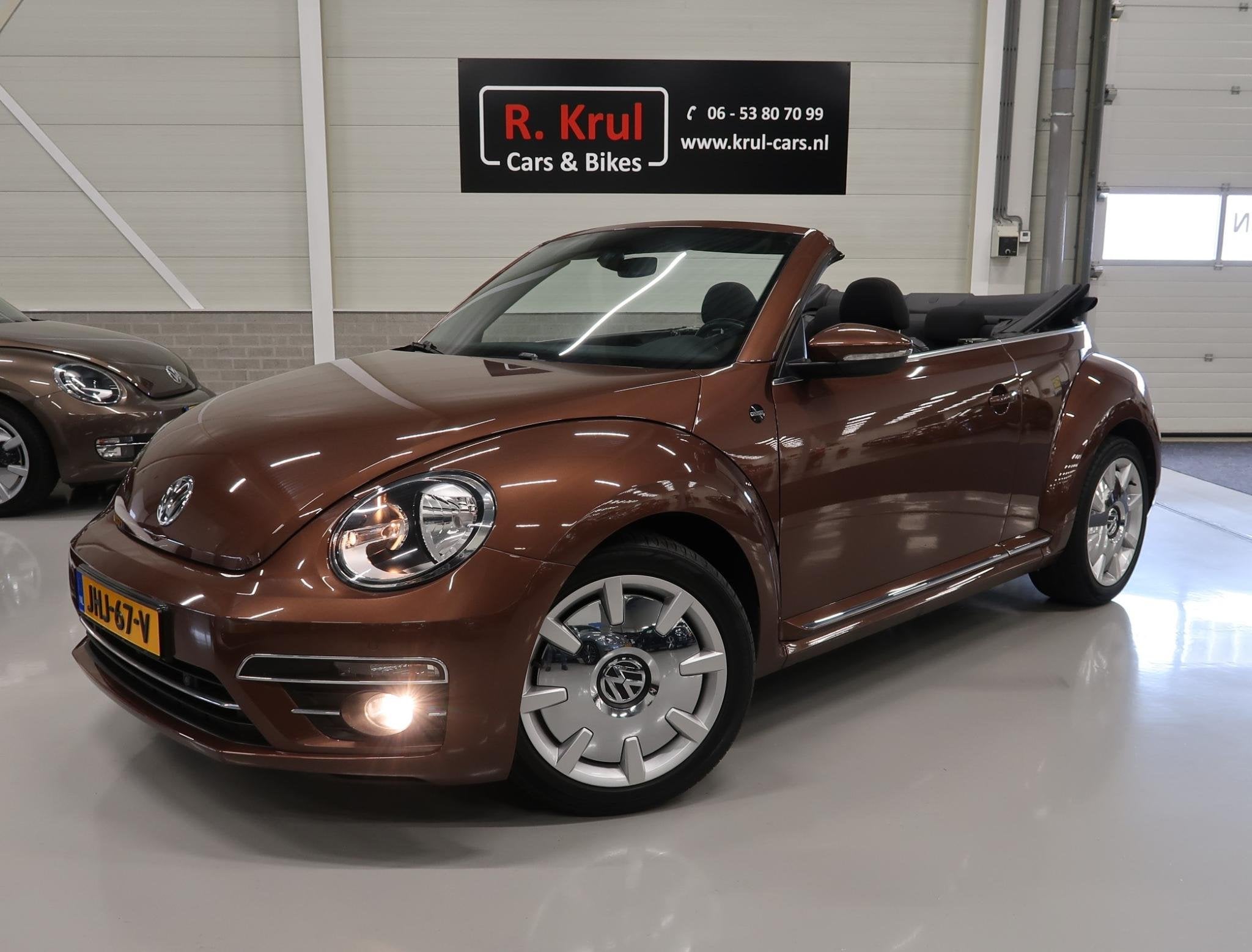 Volkswagen Beetle Cabriolet 1.2 TSI Sound 2018 Airco-ecc Nav, Auto's, Voorwielaandrijving, Dealer onderhouden, Stof, Gebruikt