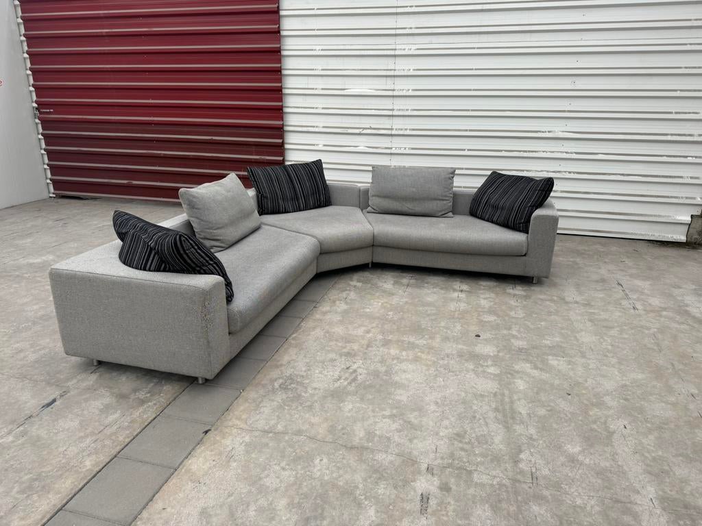 Rolf Benz Design Hoekbank | Lichtgrijs | Gereinigd, 250 tot 300 cm, Gebruikt, Mijnsherenweg, Design
