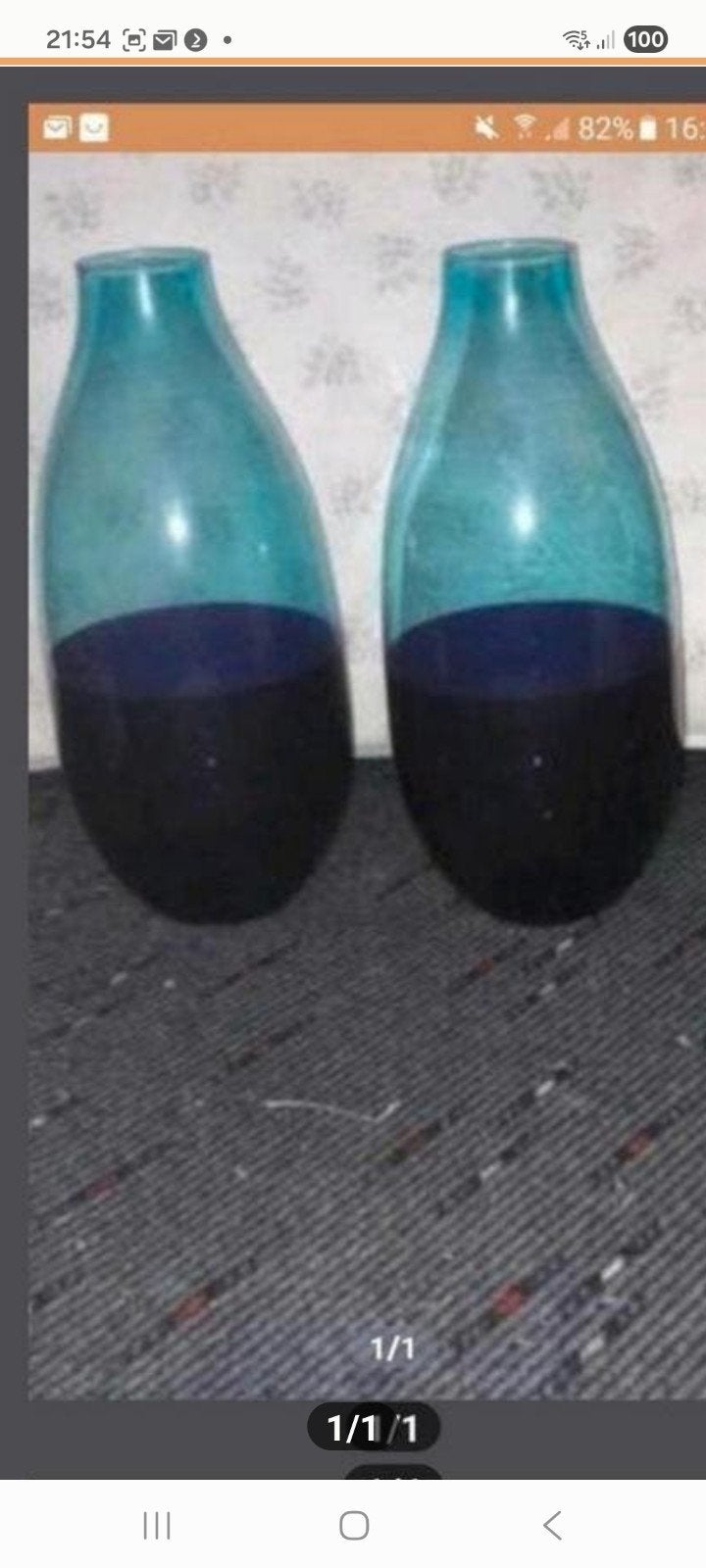 2 hoge vazen, Ophalen of Verzenden, Blauw