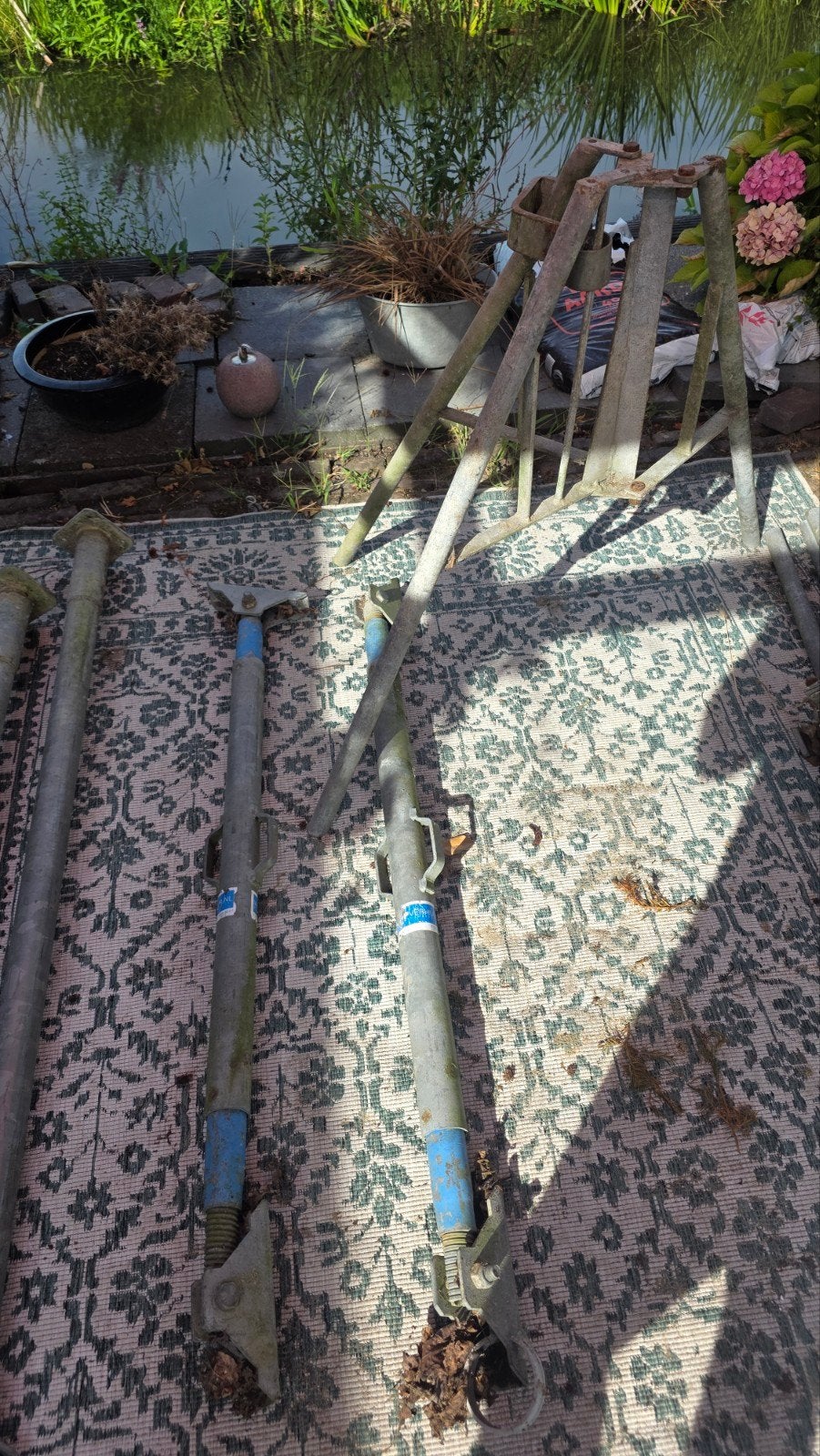 Uitschuif- en draaistempels met statieven (Gebruikt), Doe-het-zelf en Verbouw, Steigers, Ophalen, Gebruikt, Overige typen, 2 tot 5 meter