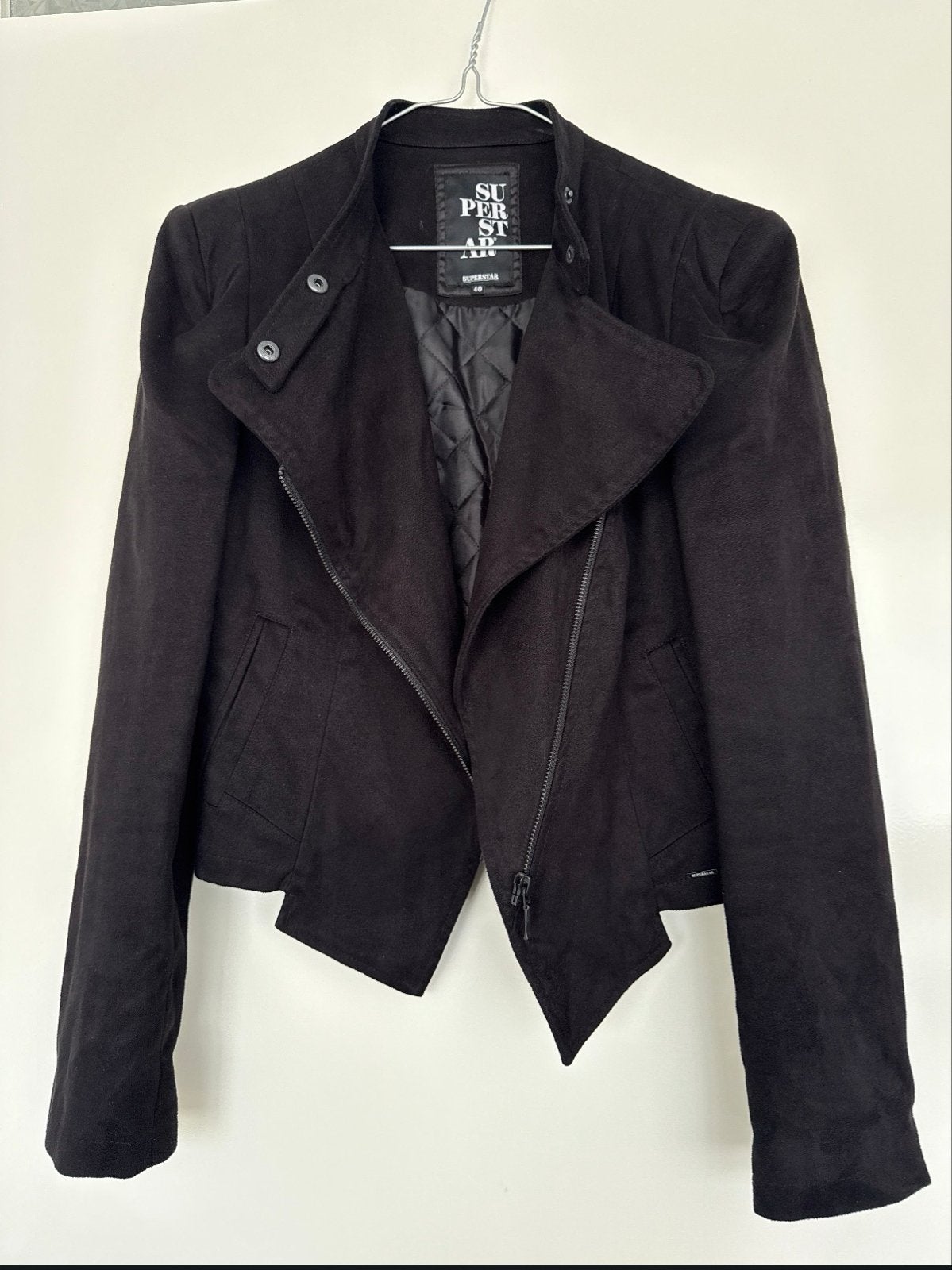 Superstar Zwart Suède Look Bikerjack Maat 40, Ophalen of Verzenden, Gedragen, Maat 38/40 (M), Zwart
