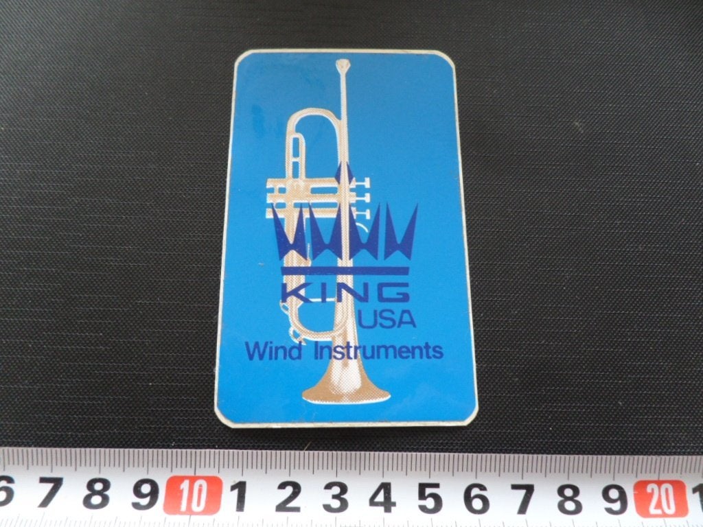 sticker KING USA wind instruments - trompet, Ophalen, Zo goed als nieuw