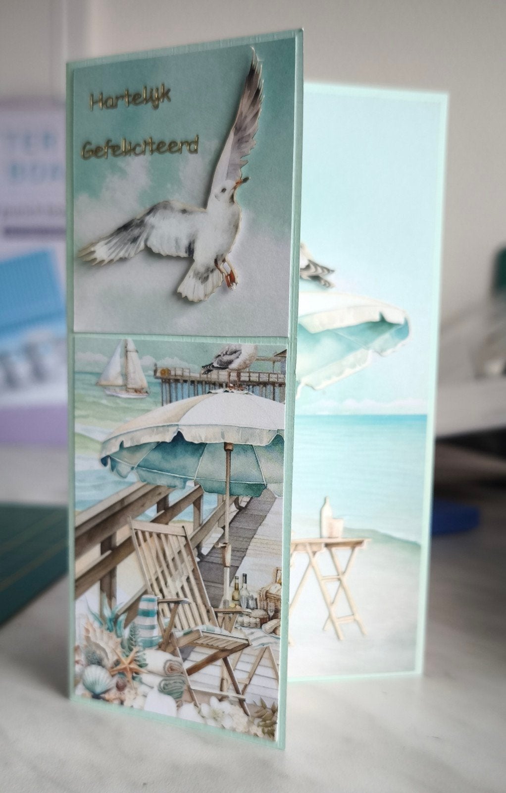 strand- felicitatie, Hobby en Vrije tijd, Ophalen of Verzenden, Nieuw, Natuur