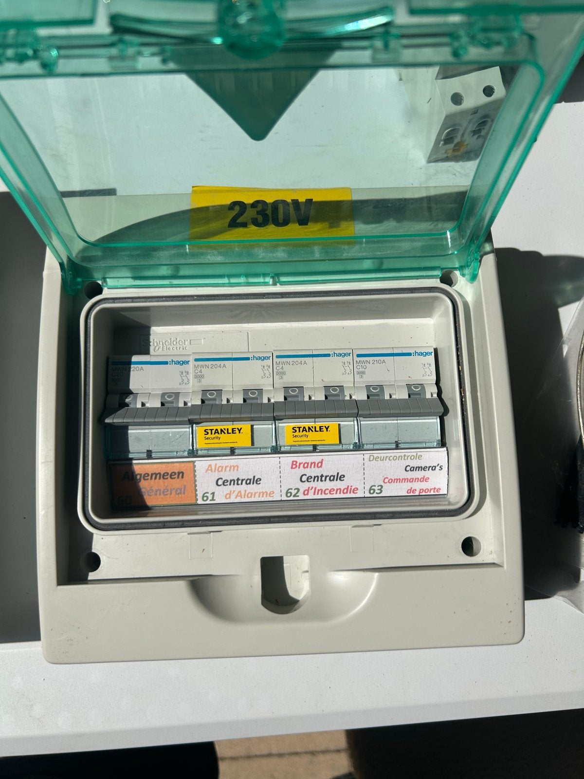 Hager kastje met C20, C10, C4 automaten, Ophalen of Verzenden, Gebruikt, Hager, Groepenkast