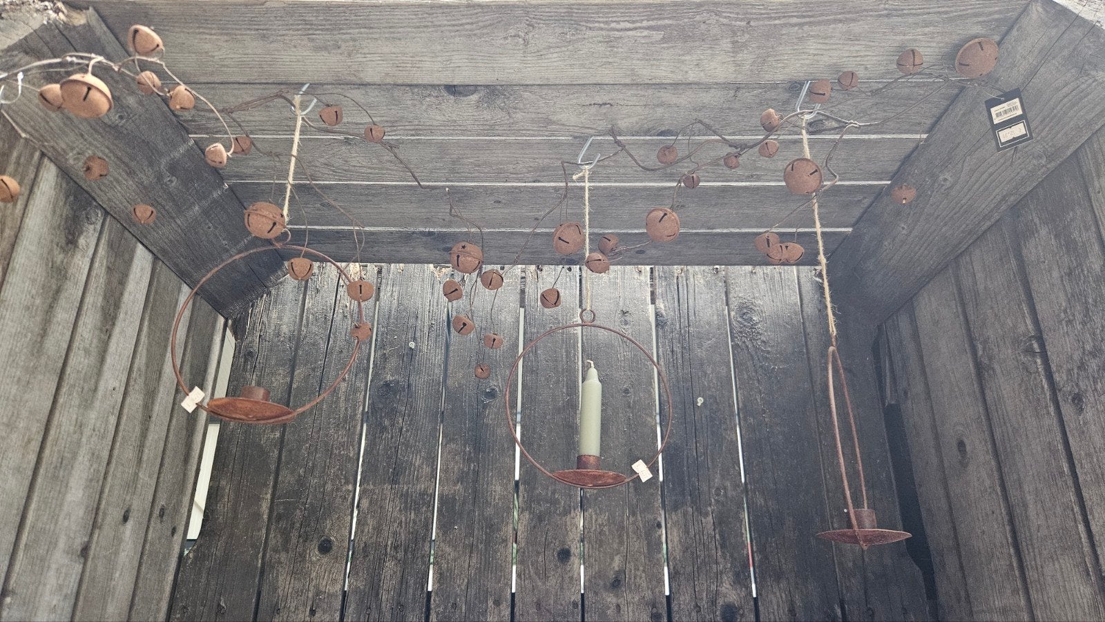Decoratieve belletjes en kaarsenhouders, Gebruikt, Bruin, Ophalen of Verzenden, Metaal