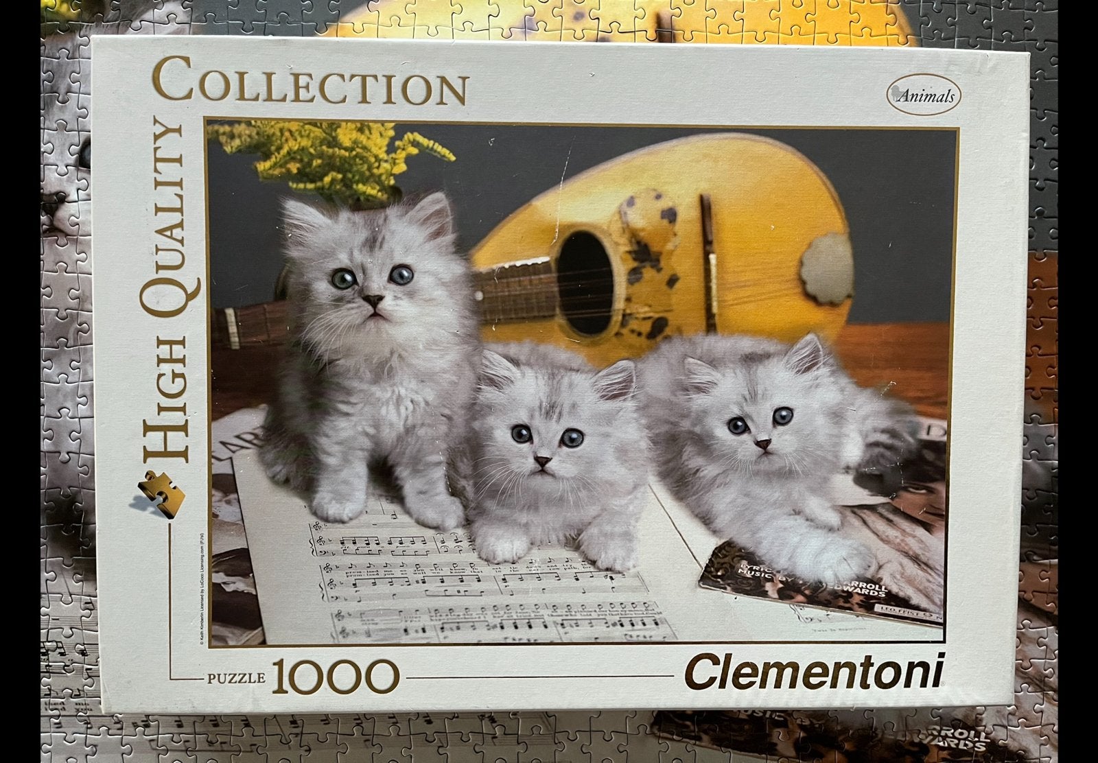 Puzzel Katten 1000 stukjes, compleet, Ophalen of Verzenden, 500 t/m 1500 stukjes, Gebruikt, Legpuzzel