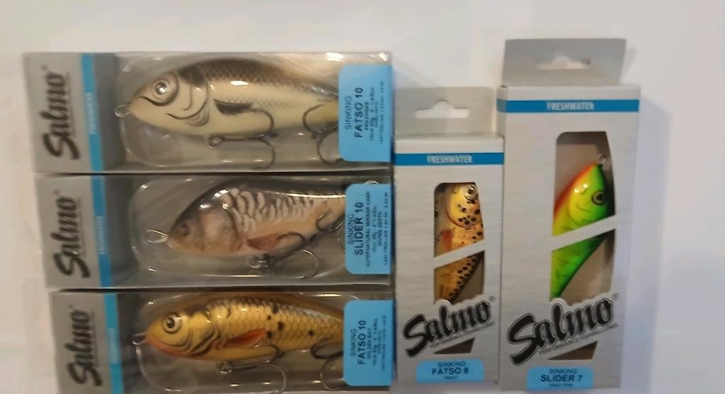 Setje Salmo hardbaits Slider 10 Slider 7 Fatso 10 Fatso 8, Watersport en Boten, Ophalen of Verzenden, Nieuw, Overige typen